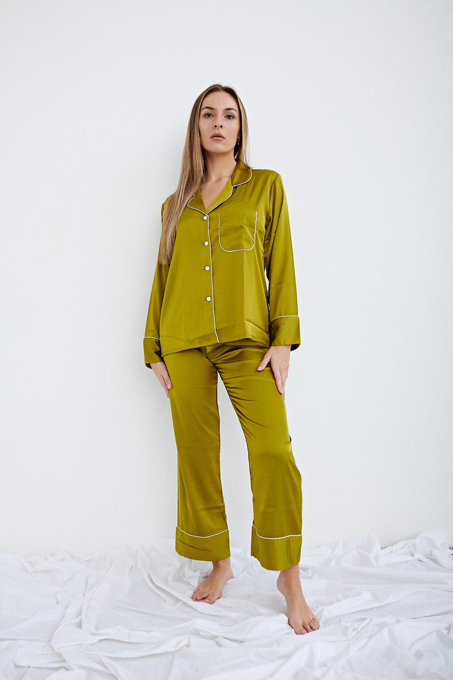 Lana Green Pyjama Silk Set