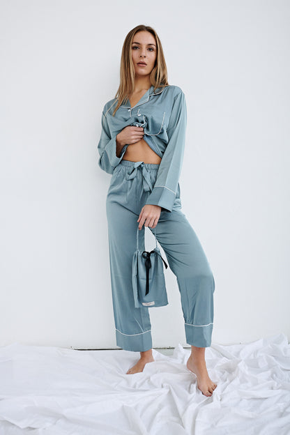 Lana Baby Blue Silk Set