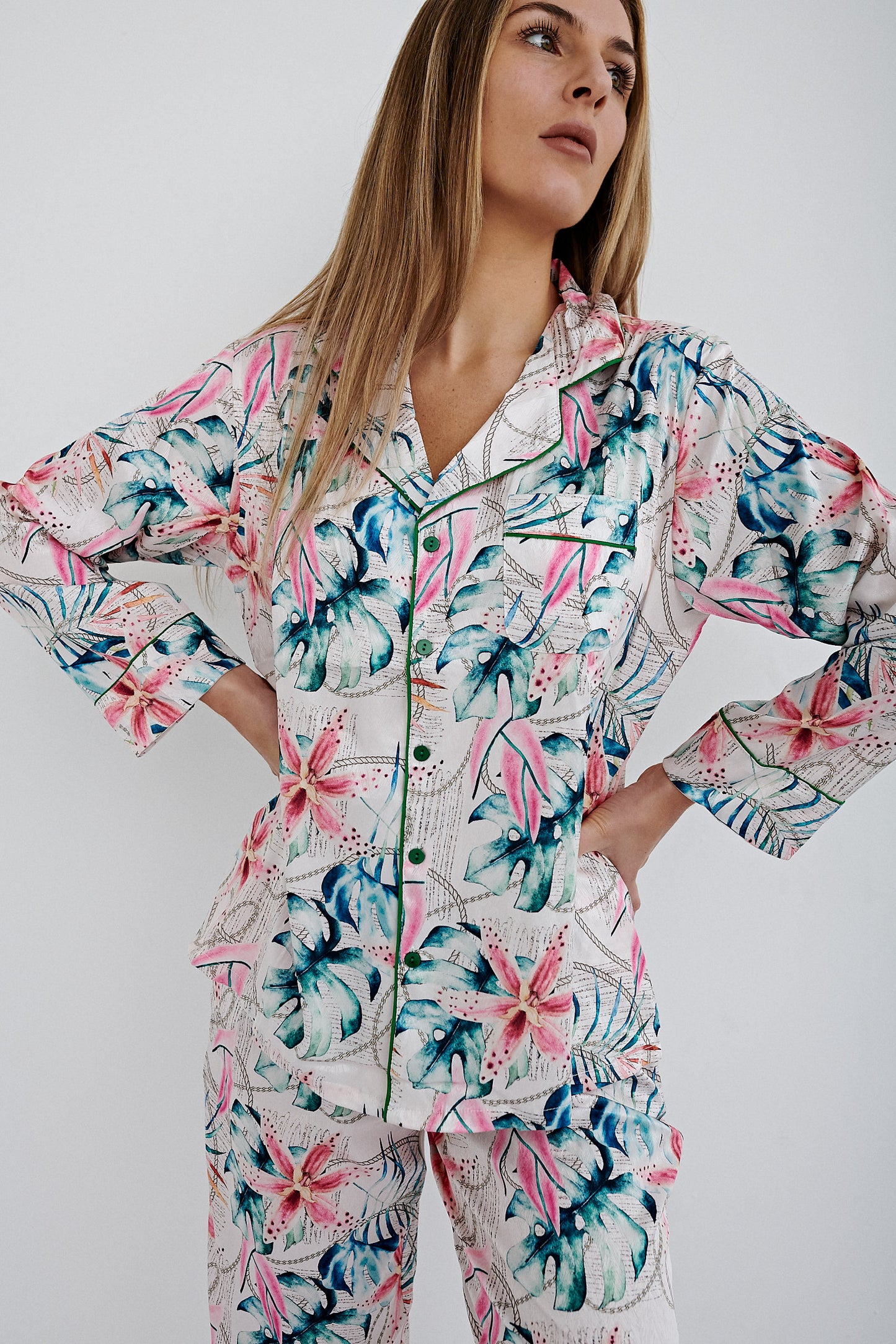 LILY LONG SLEEVES SILK SET