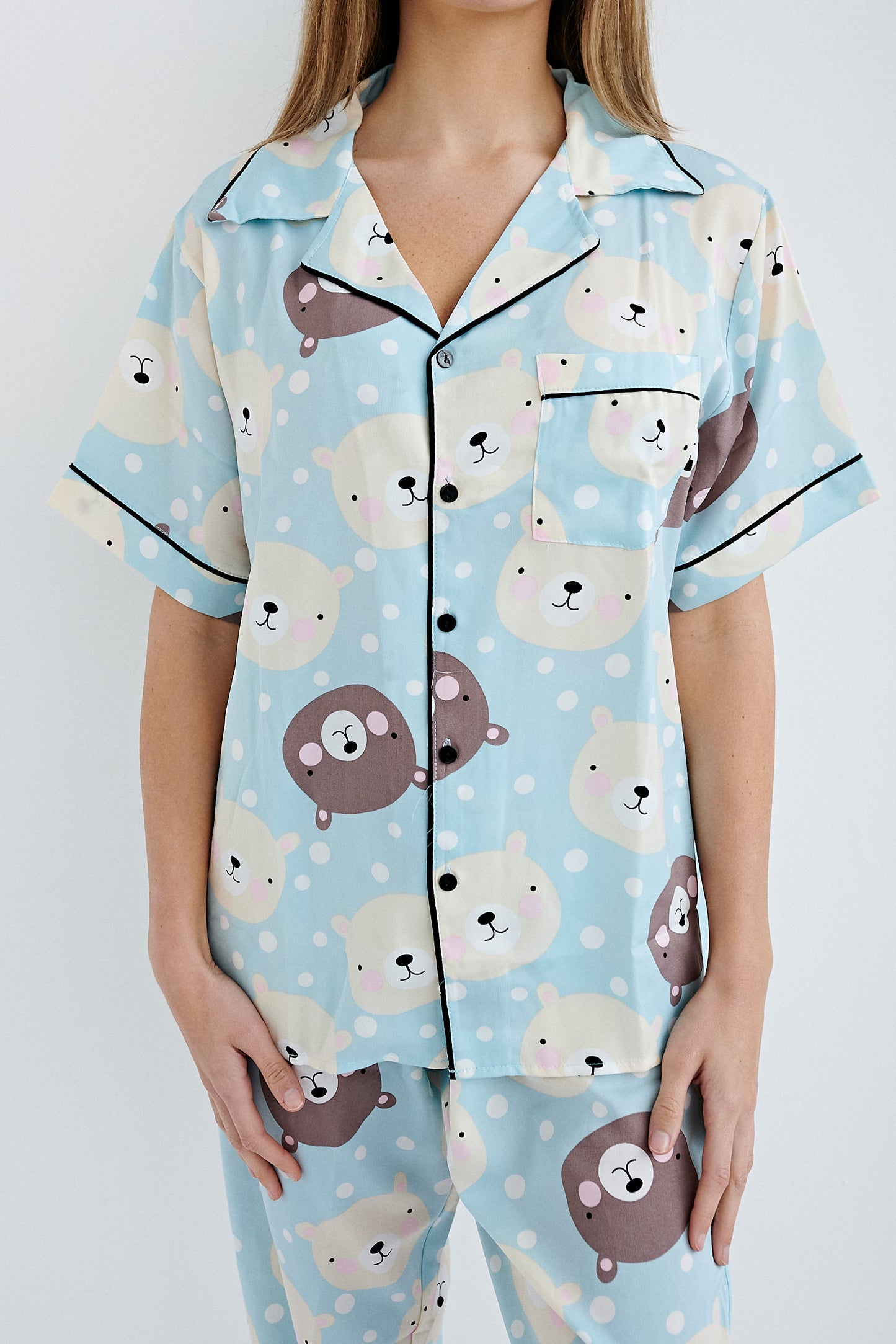 BABY BLUE BEAR SILK SET