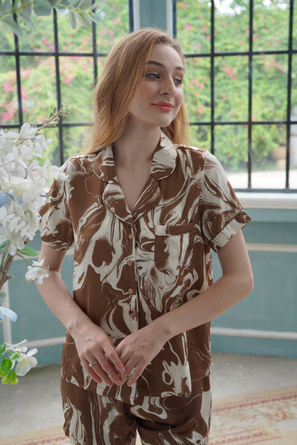 Annie Short Sleeves Silk Set